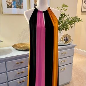 NWT-Head Turner! DVF Silk Maxi Dress, size Medium. originally $628, now $80!